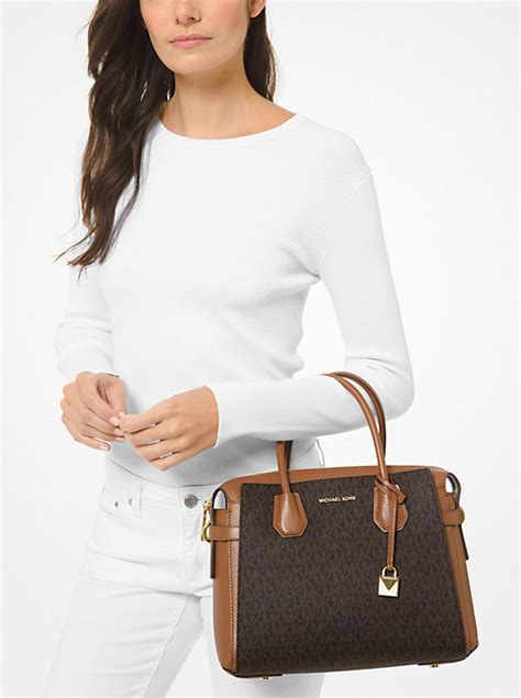 mercer medium logo satchel.